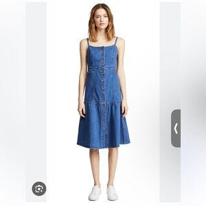 Madewell Bayview Tiered Denim Midi Dress